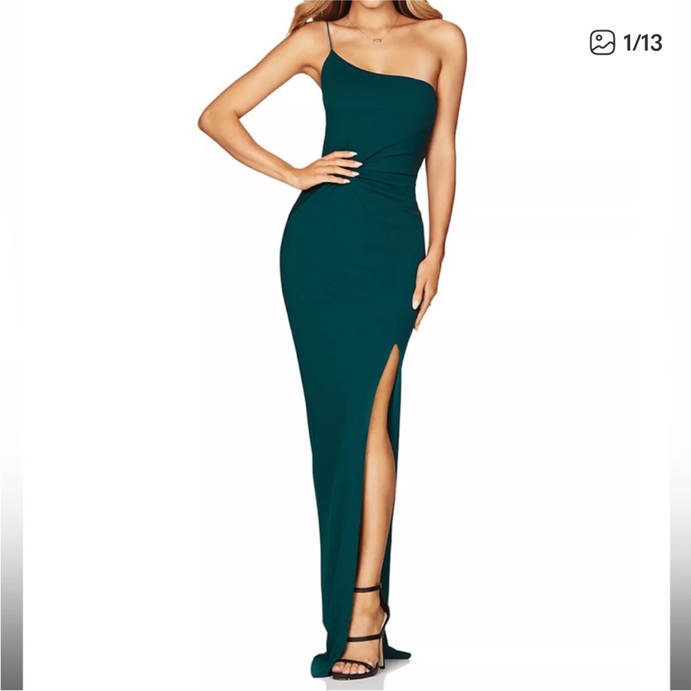 Nookie Lust One Shoulder Teal Dress size xs